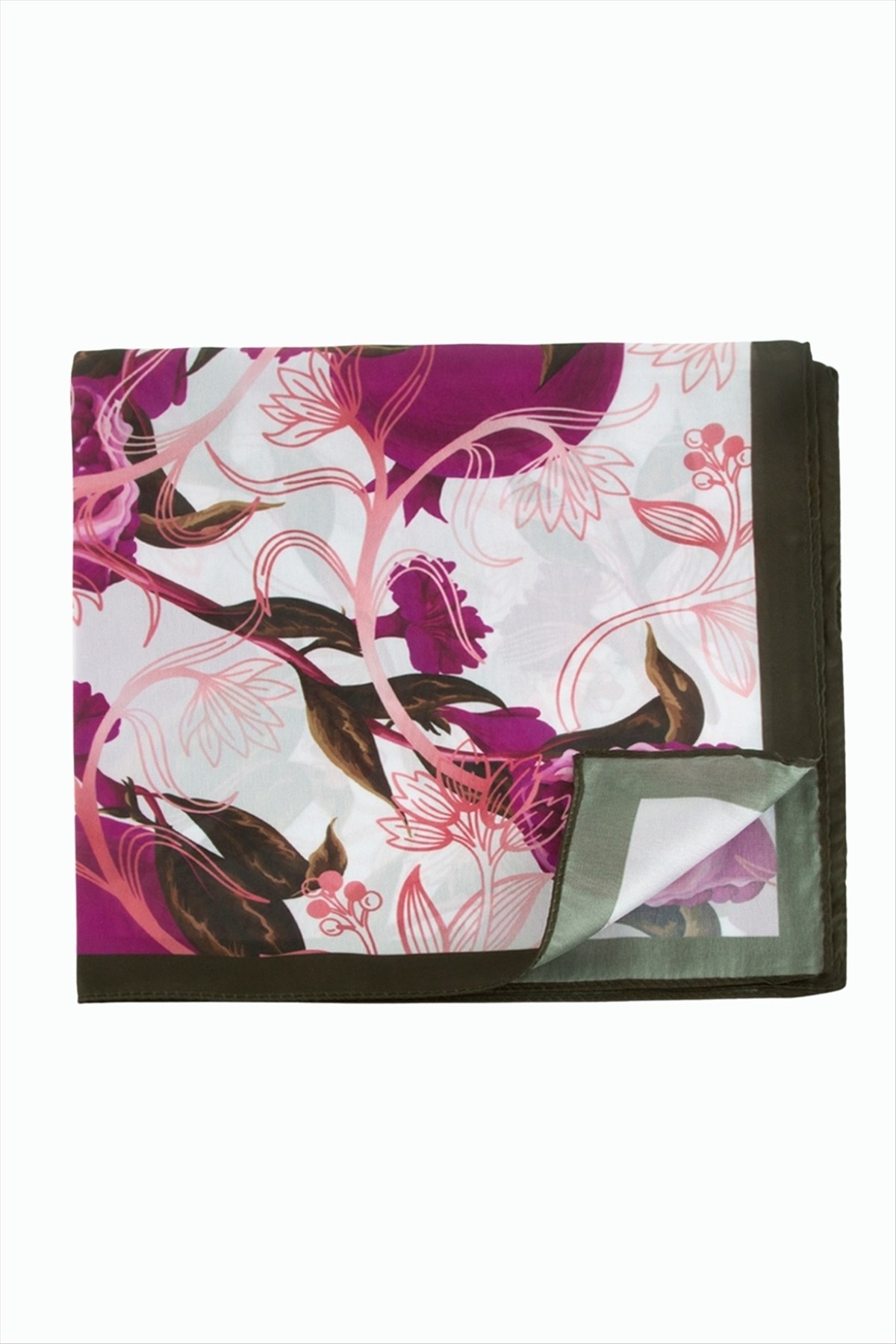 Nar Desenli Zr Şifon Fular 50*50 cm
