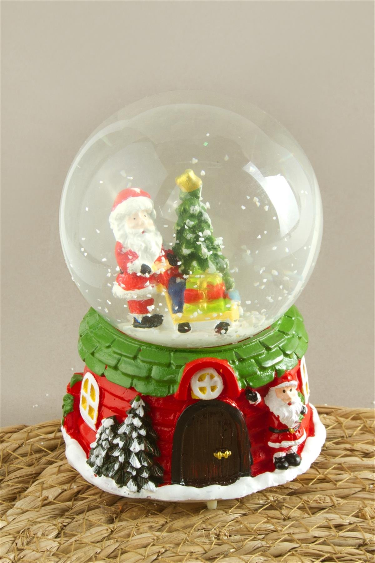 Noel Baba Pilli Müzikli Işıklı Kar Küresi (Orta Boy)
