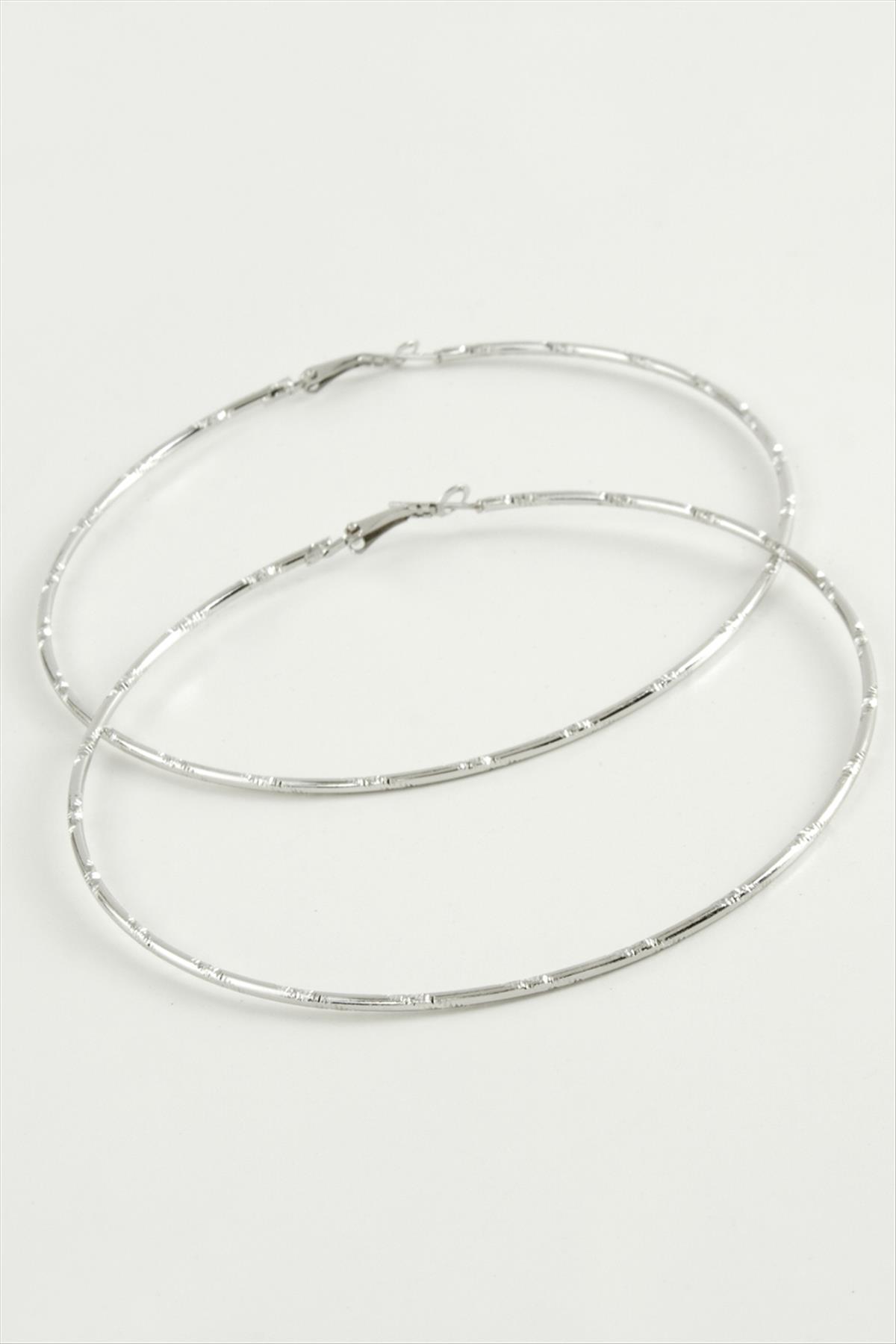 Noktalı Metal Halka Küpe 8-9-10 cm