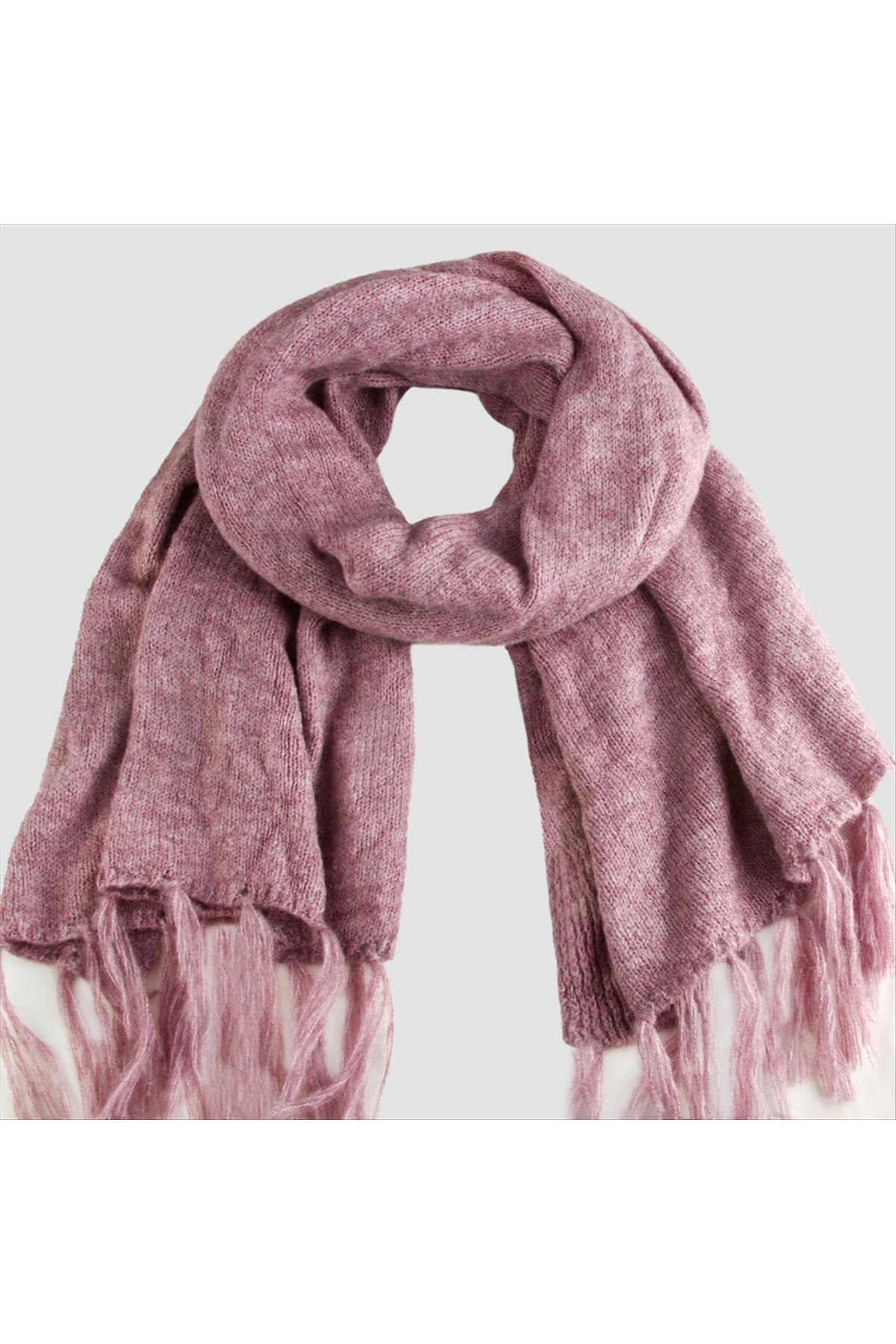 Örgülü İplik Kışlık Şal