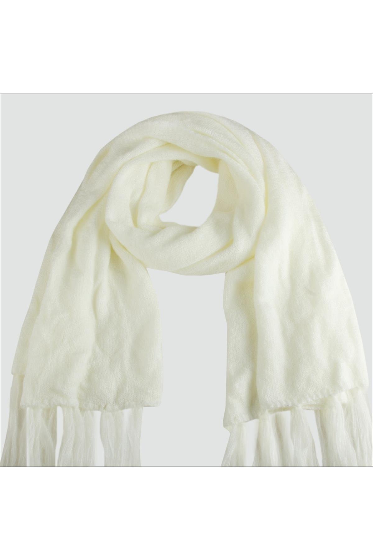 Örgülü İplik Kışlık Şal