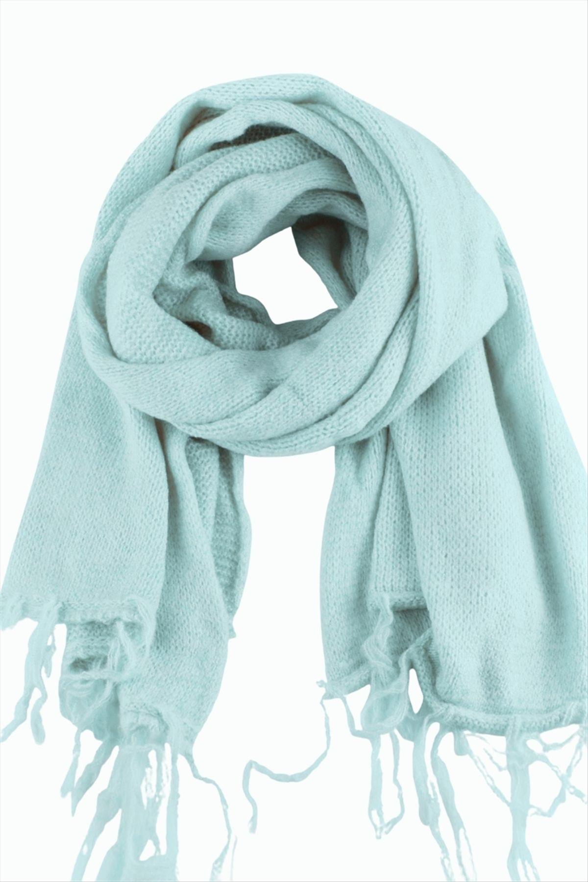 Örgülü İplik Kışlık Şal