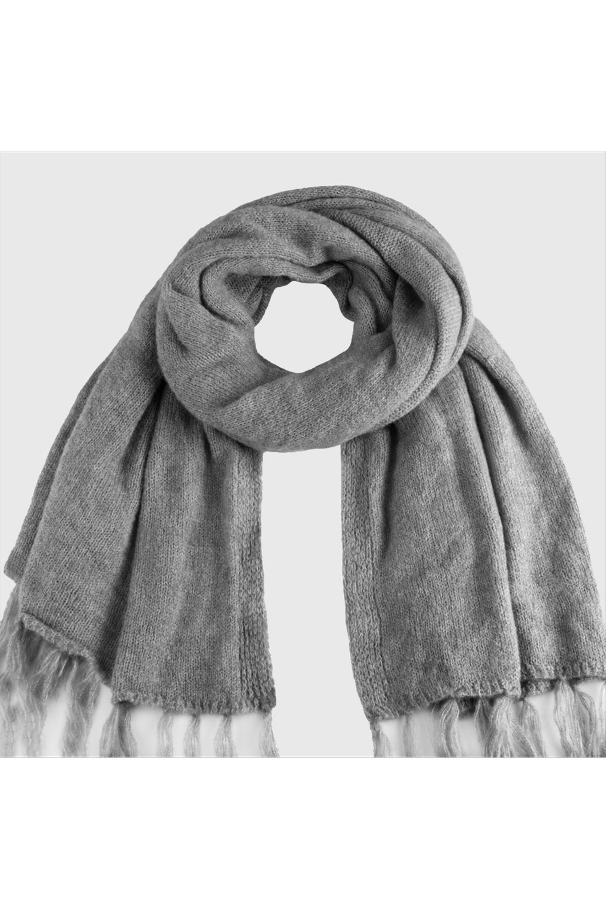 Örgülü İplik Kışlık Şal