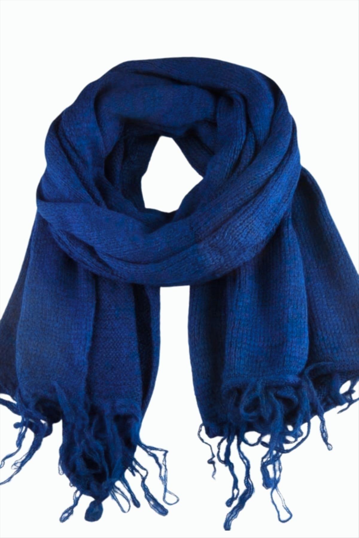 Örgülü İplik Kışlık Şal