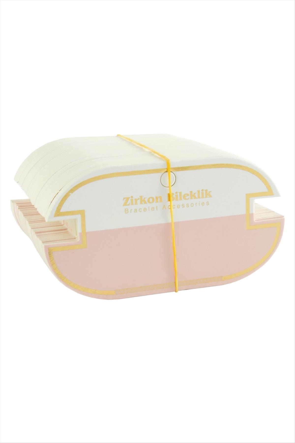 Oval Kalın Zirkon Bileklik Kartı 100 Adet
