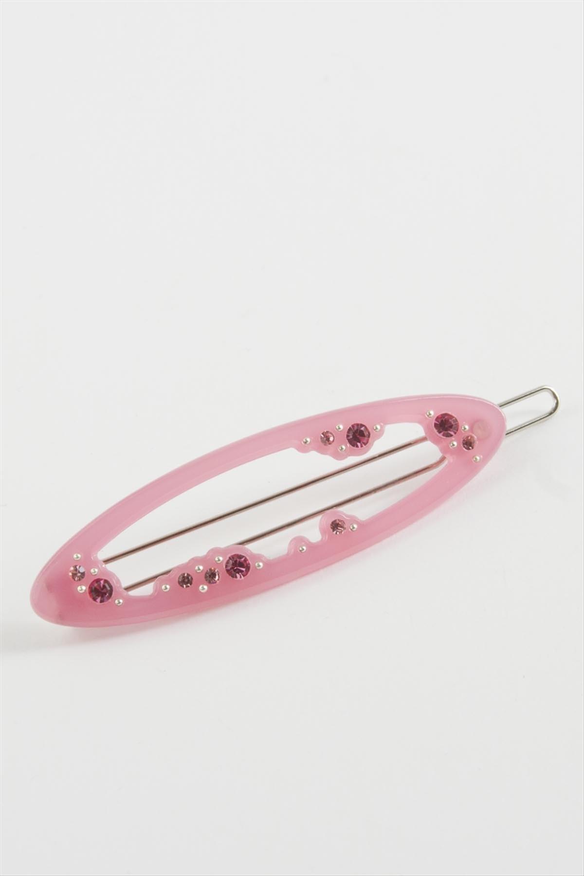 Oval Taşlı Klipsli Toka