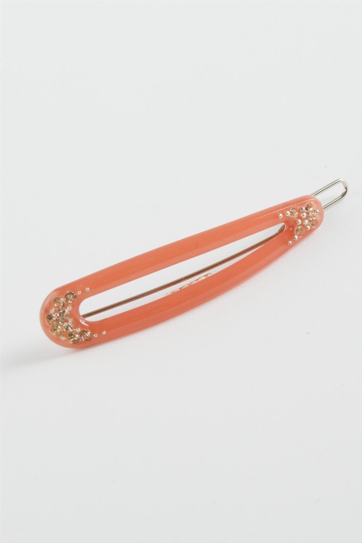 Oval Taşlı Klipsli Toka
