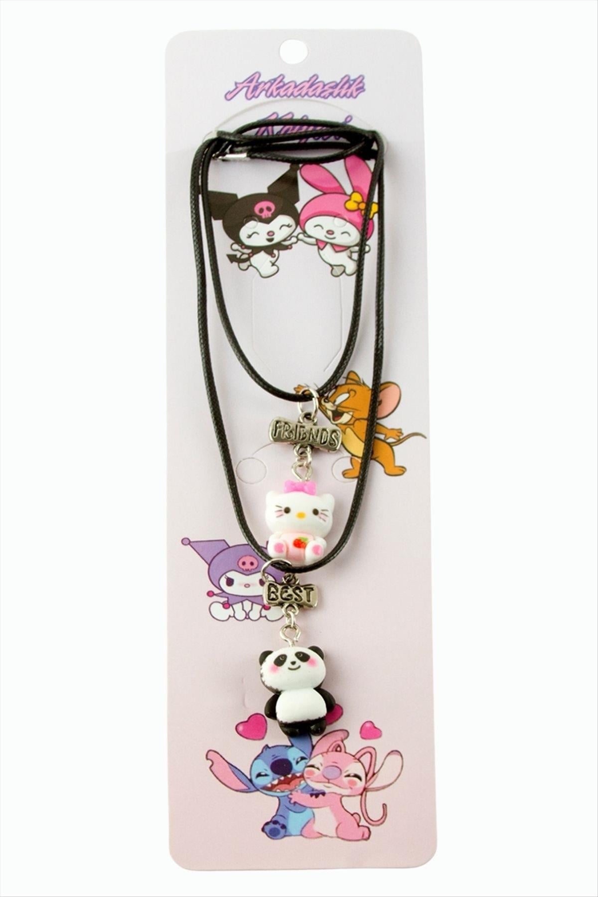 Panda Kedi Arkadaşlık Kolyeleri (Çift Kolye)