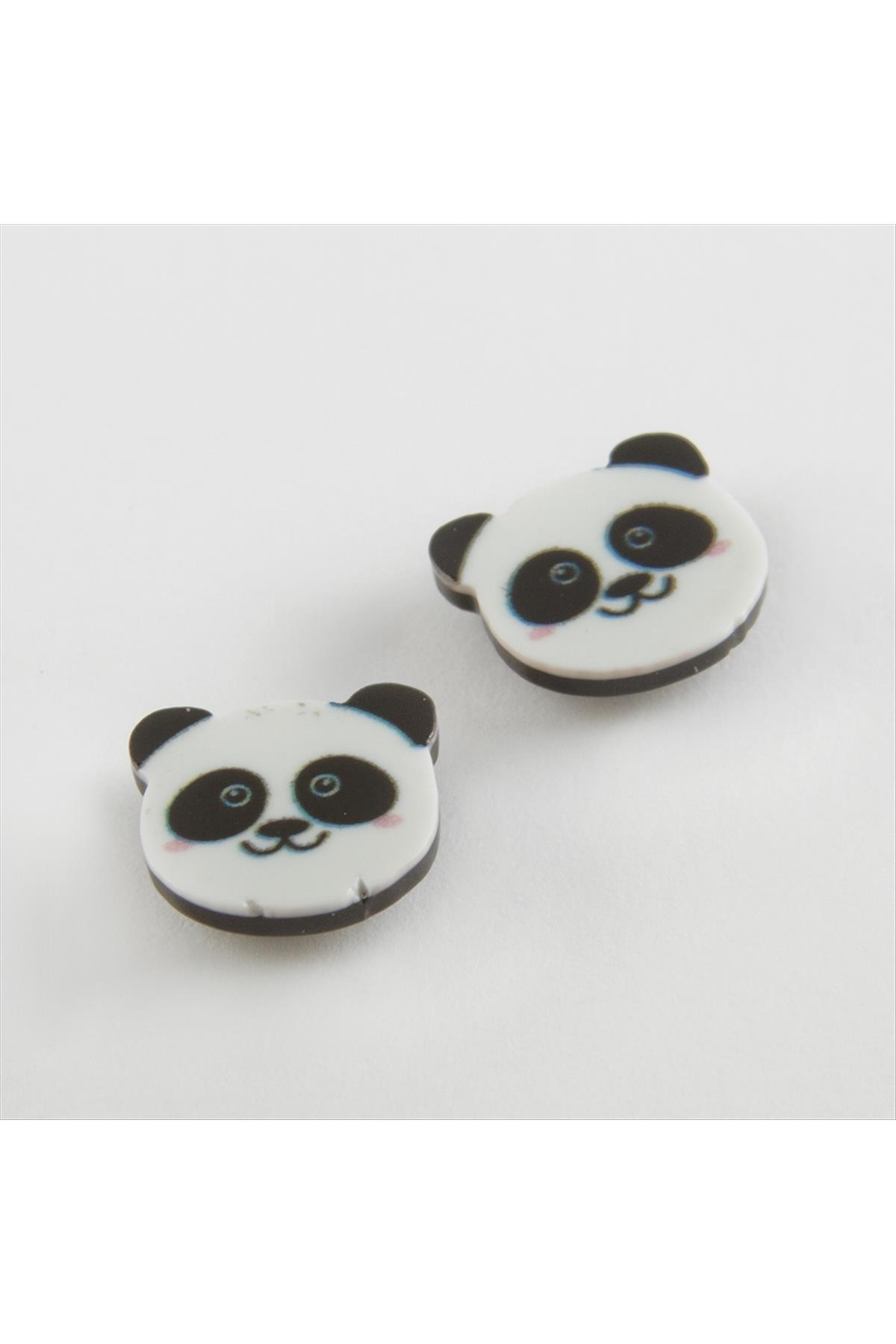 Panda Mıknatıslı Plastik Çocuk Küpesi