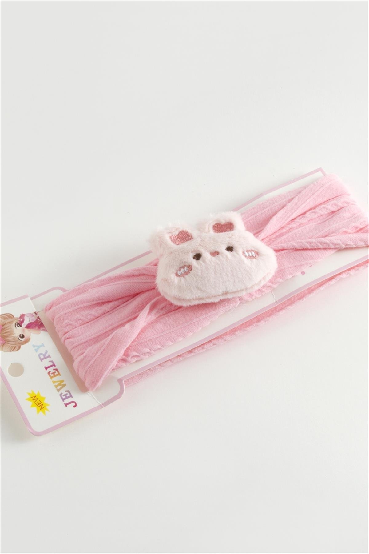 Peluş Ayıcık Lastikli Çocuk Saç Bandı