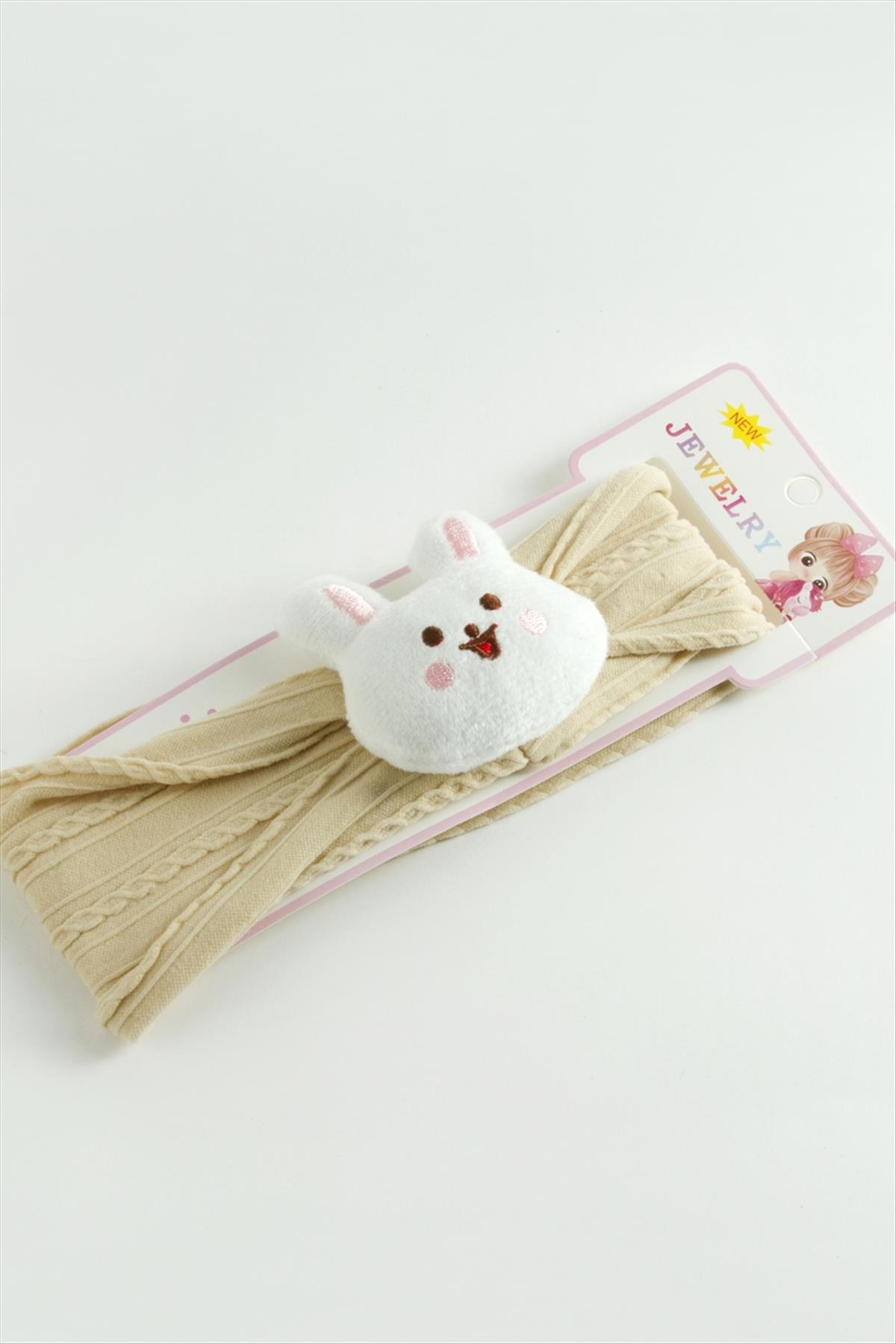 Peluş Ayıcık Lastikli Çocuk Saç Bandı