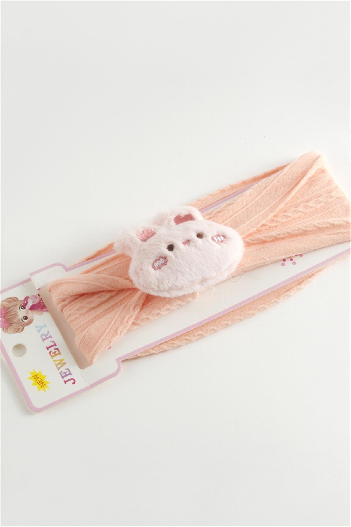 Peluş Ayıcık Lastikli Çocuk Saç Bandı