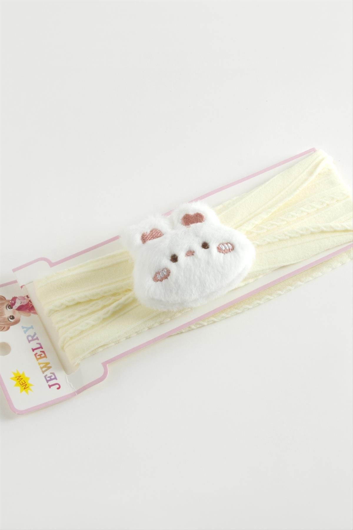 Peluş Ayıcık Lastikli Çocuk Saç Bandı