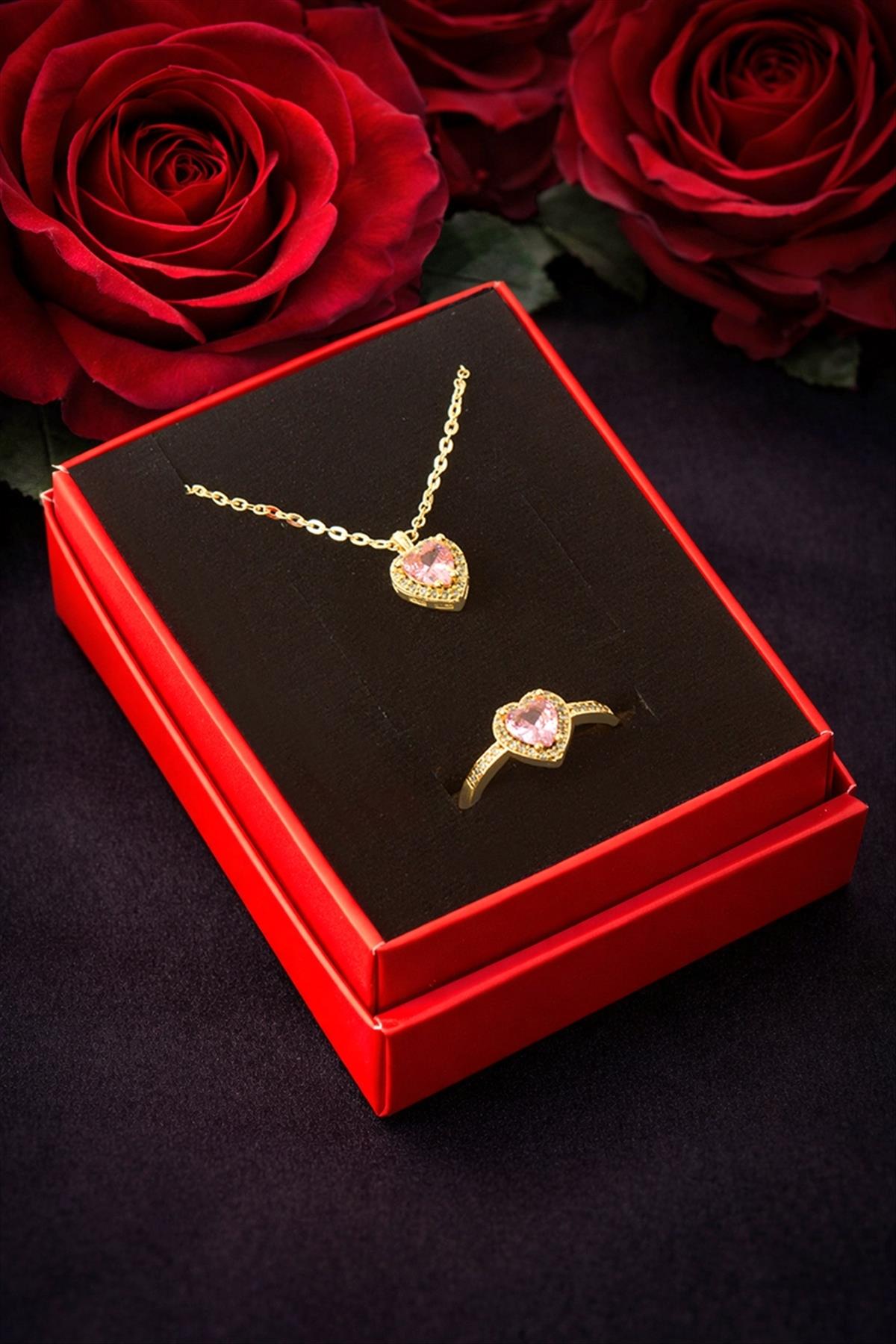 Pnr Kalp Zirkon Taşlı Set Koyle