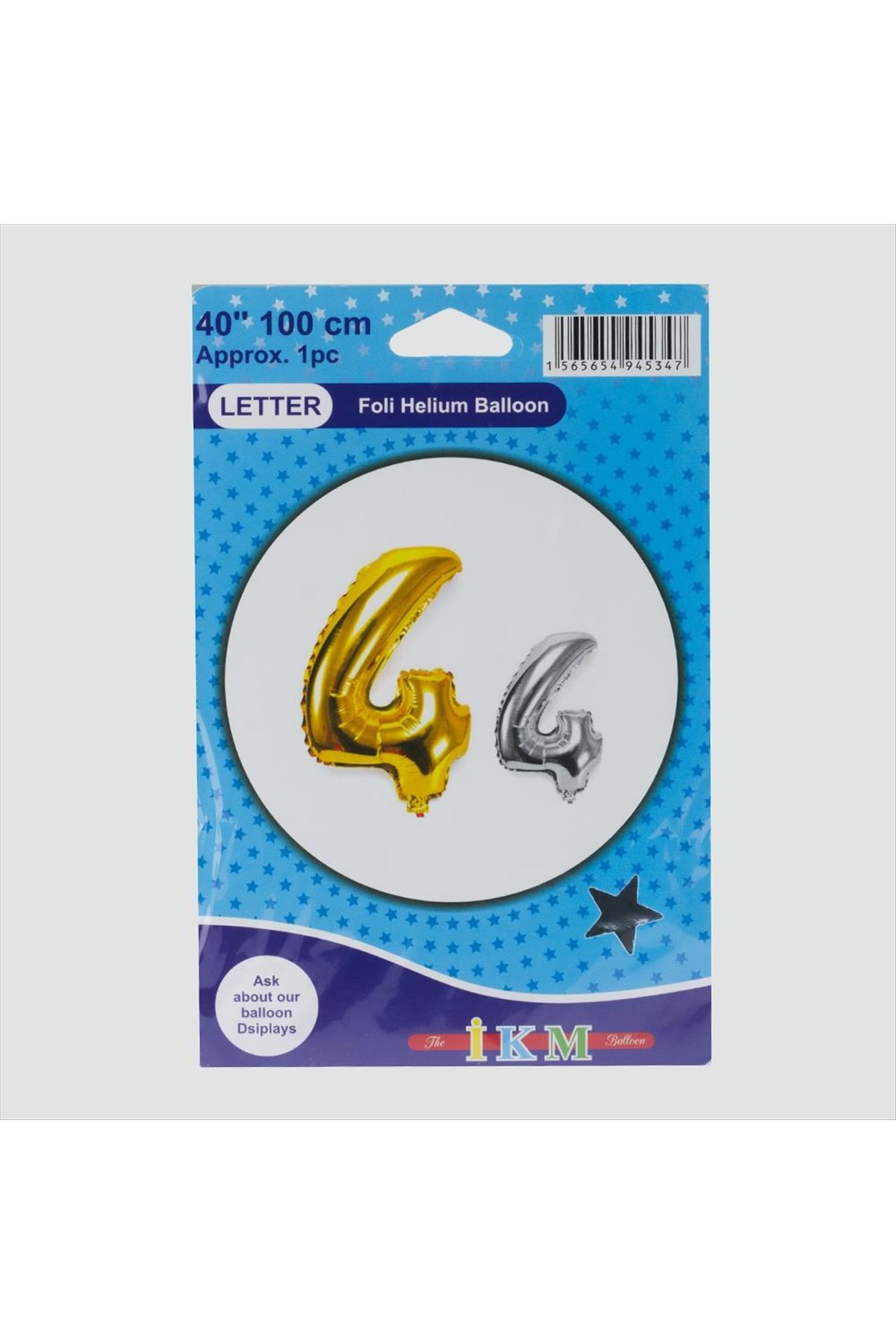 Sarı Renkli 40*100 Rakam Folyo Balon