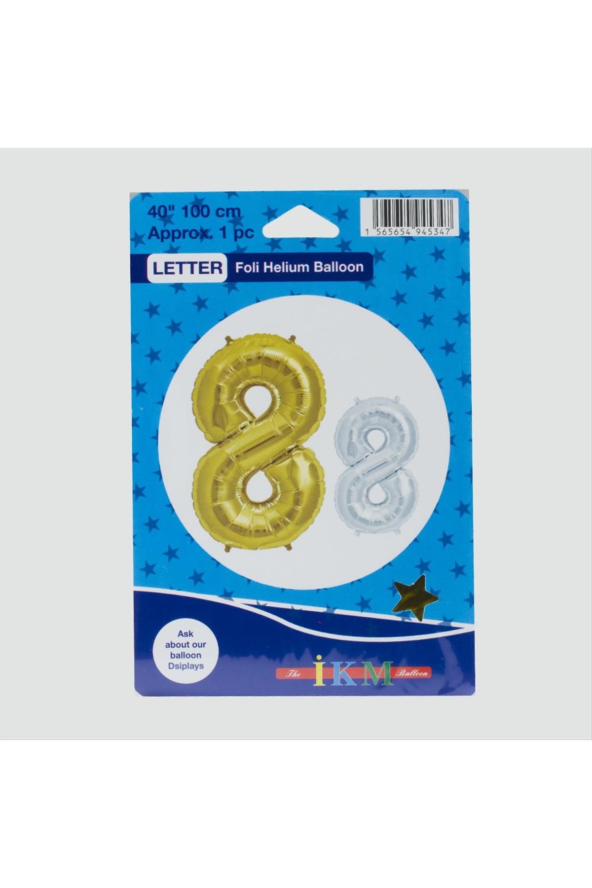 Sarı Renkli 40*100 Rakam Folyo Balon