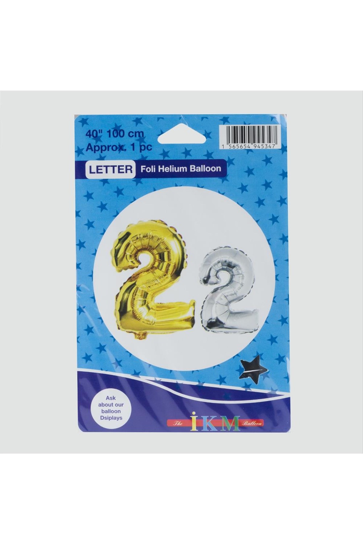 Sarı Renkli 40*100 Rakam Folyo Balon