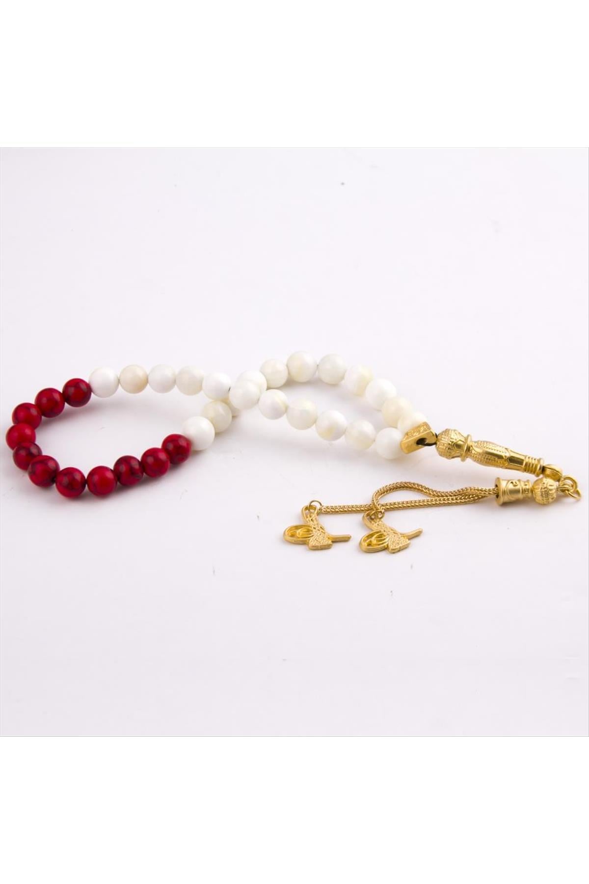 Sedef-Mercan Doğaltaş Tesbih 8 mm