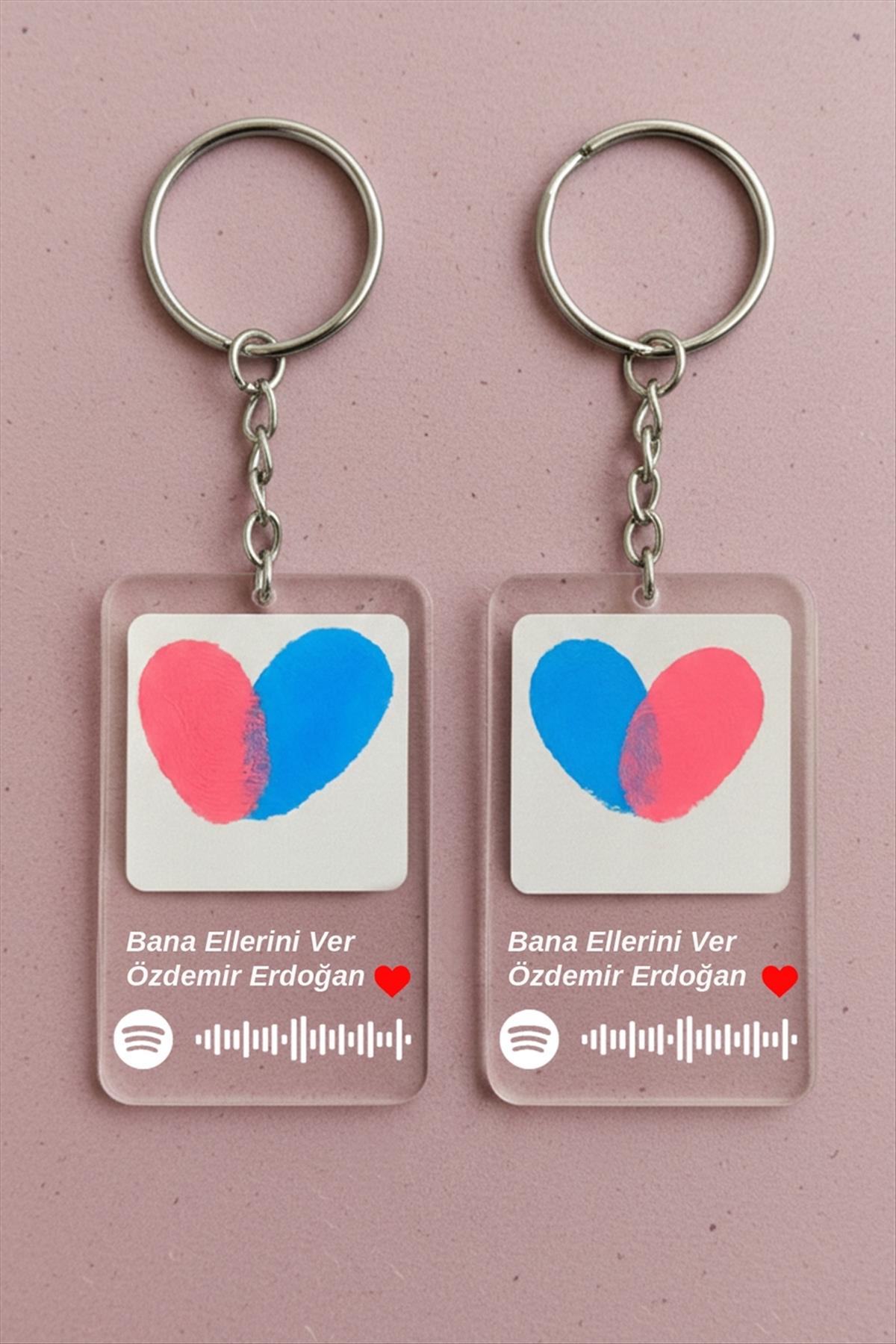Sevgili Parmak İzli Anahtarlık Yapma Seti