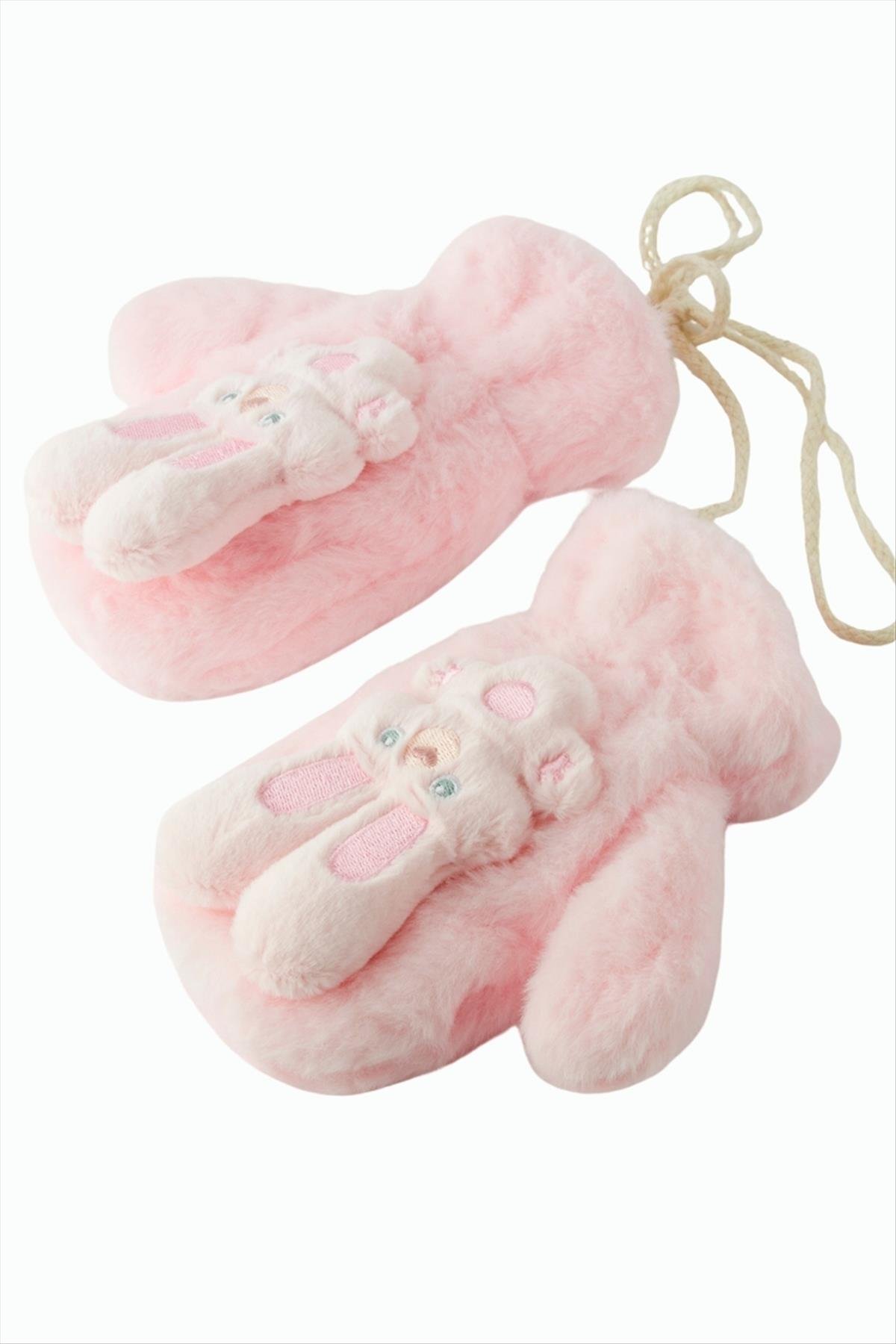 Tavşancık Yünlü İçi Polar Çocuk Eldiven