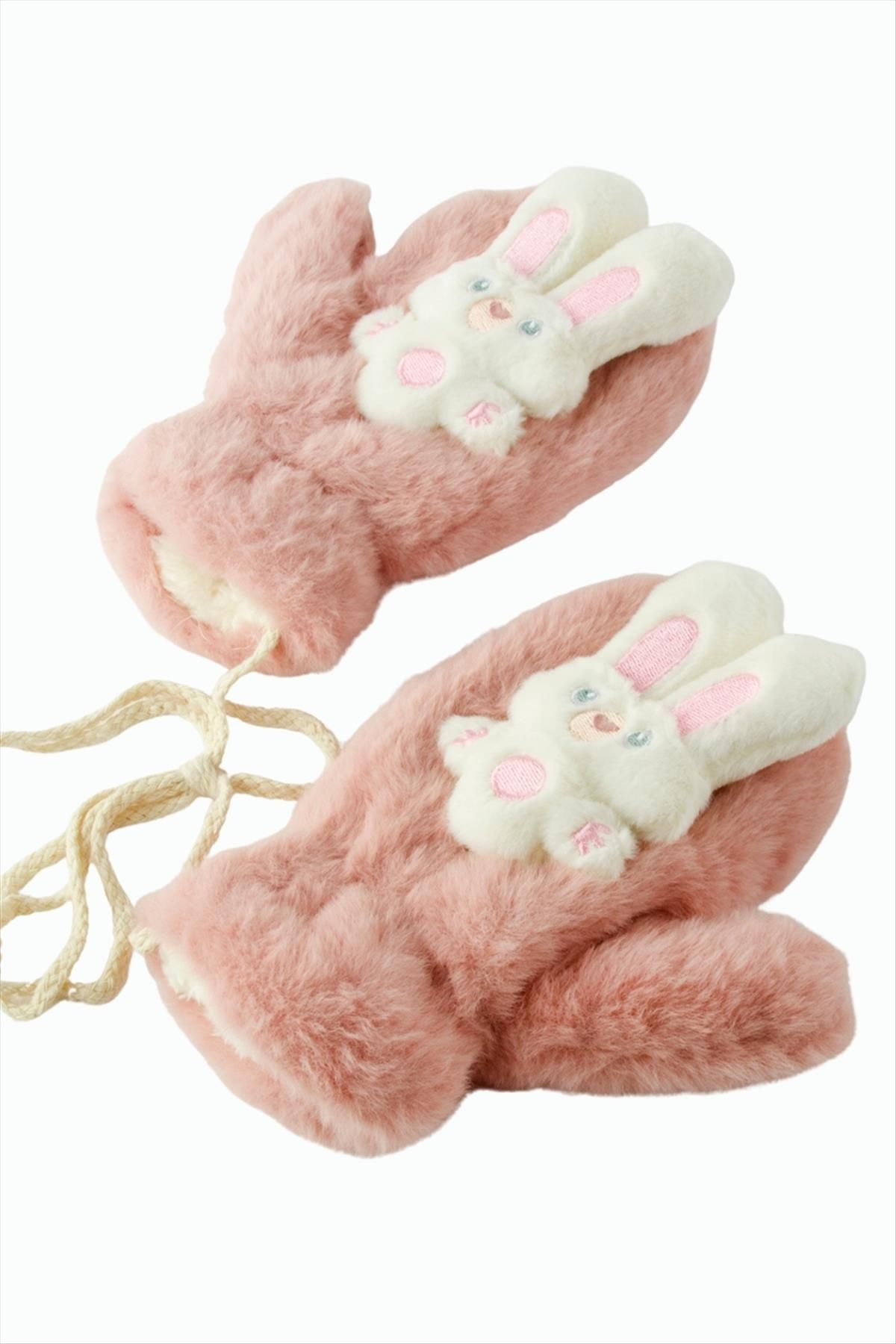 Tavşancık Yünlü İçi Polar Çocuk Eldiven