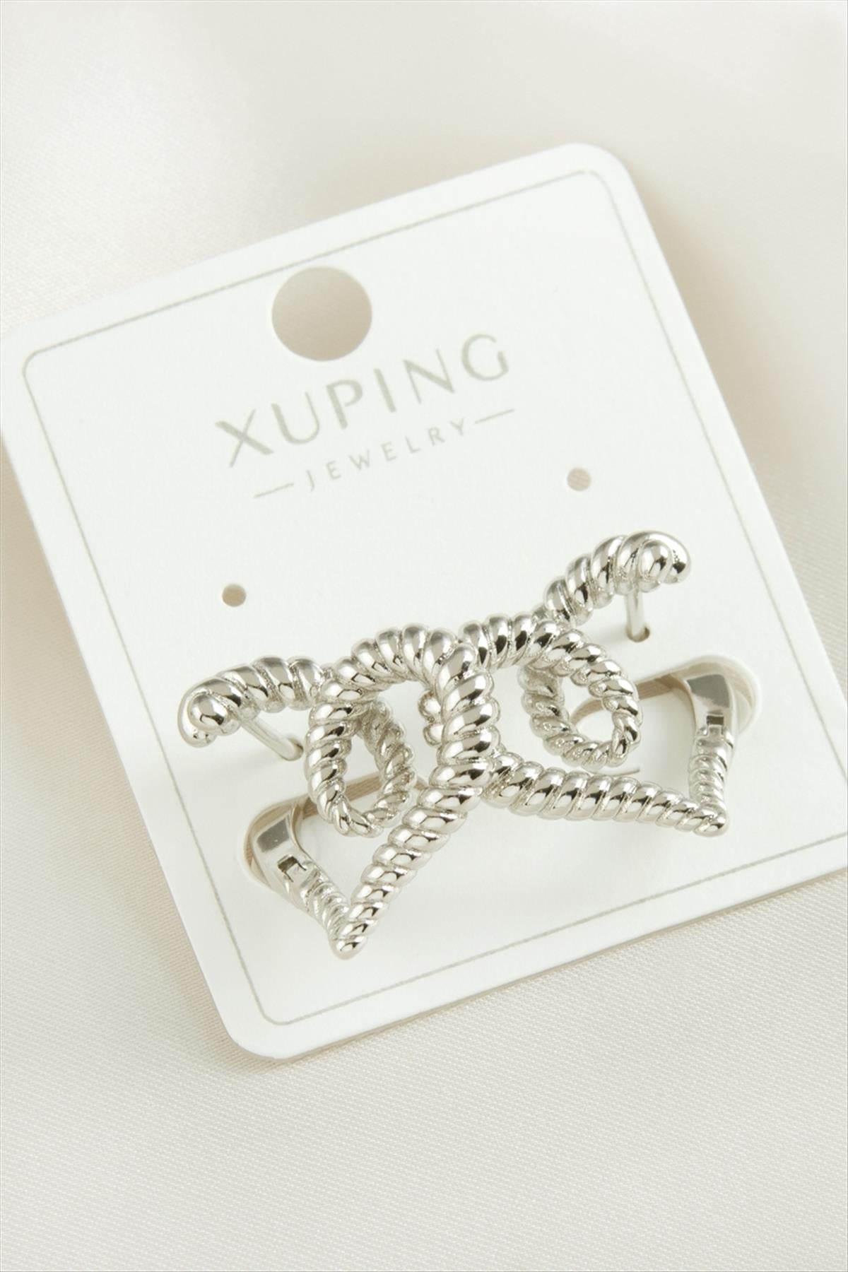 Xuping Kalp Lüks Çelik Küpe