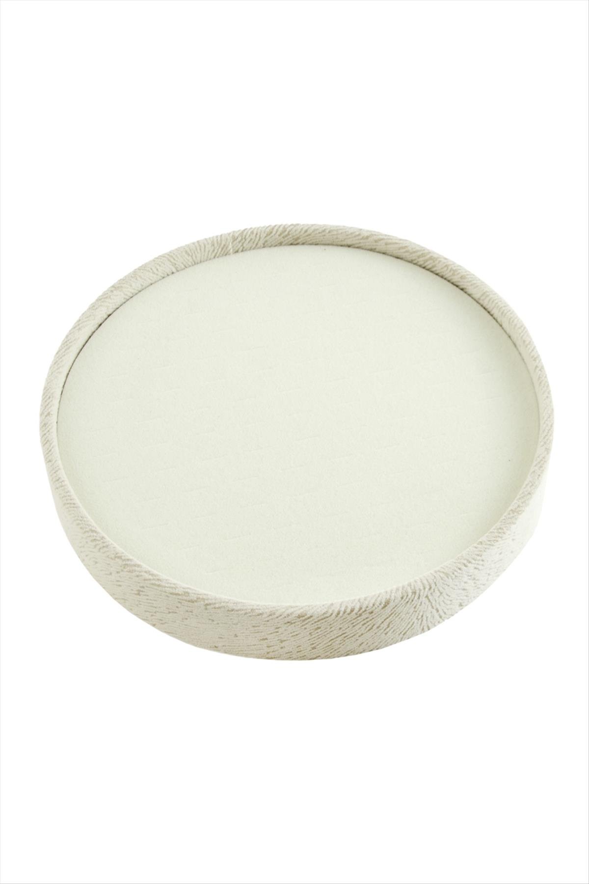 Yuvarlak Ahşap Anfora Kumaş Piercing Küpelik 20 cm