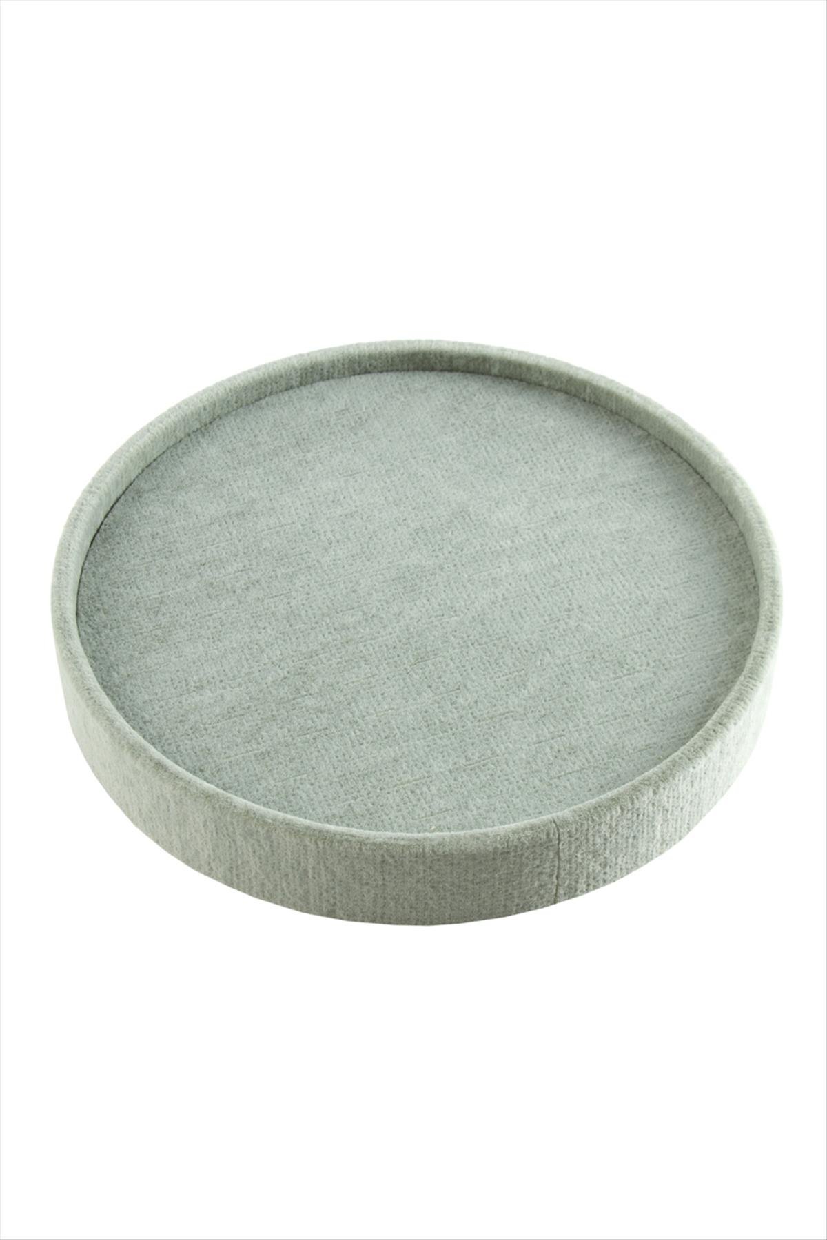 Yuvarlak Ahşap Anfora Kumaş Piercing Küpelik 20 cm