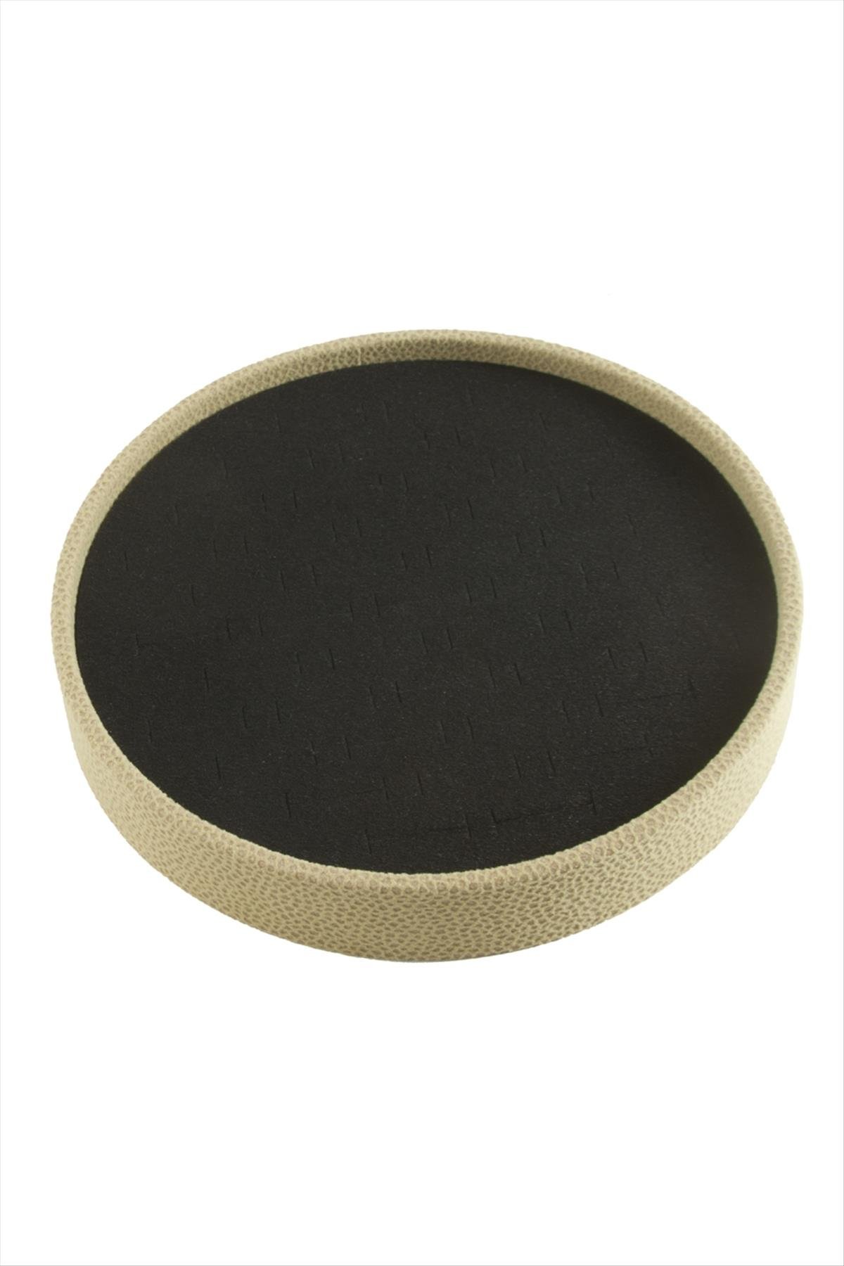 Yuvarlak Ahşap Anfora Kumaş Piercing Küpelik 20 cm