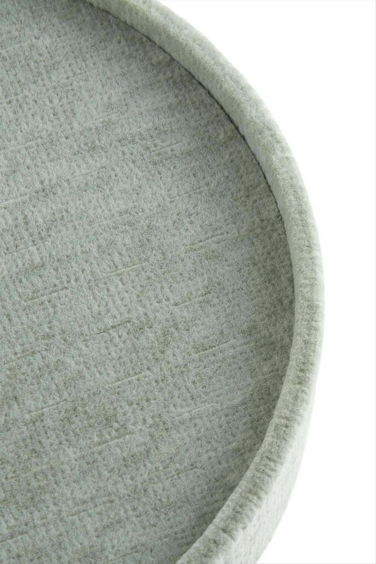 Yuvarlak Ahşap Anfora Kumaş Piercing Küpelik 20 cm-Siyah