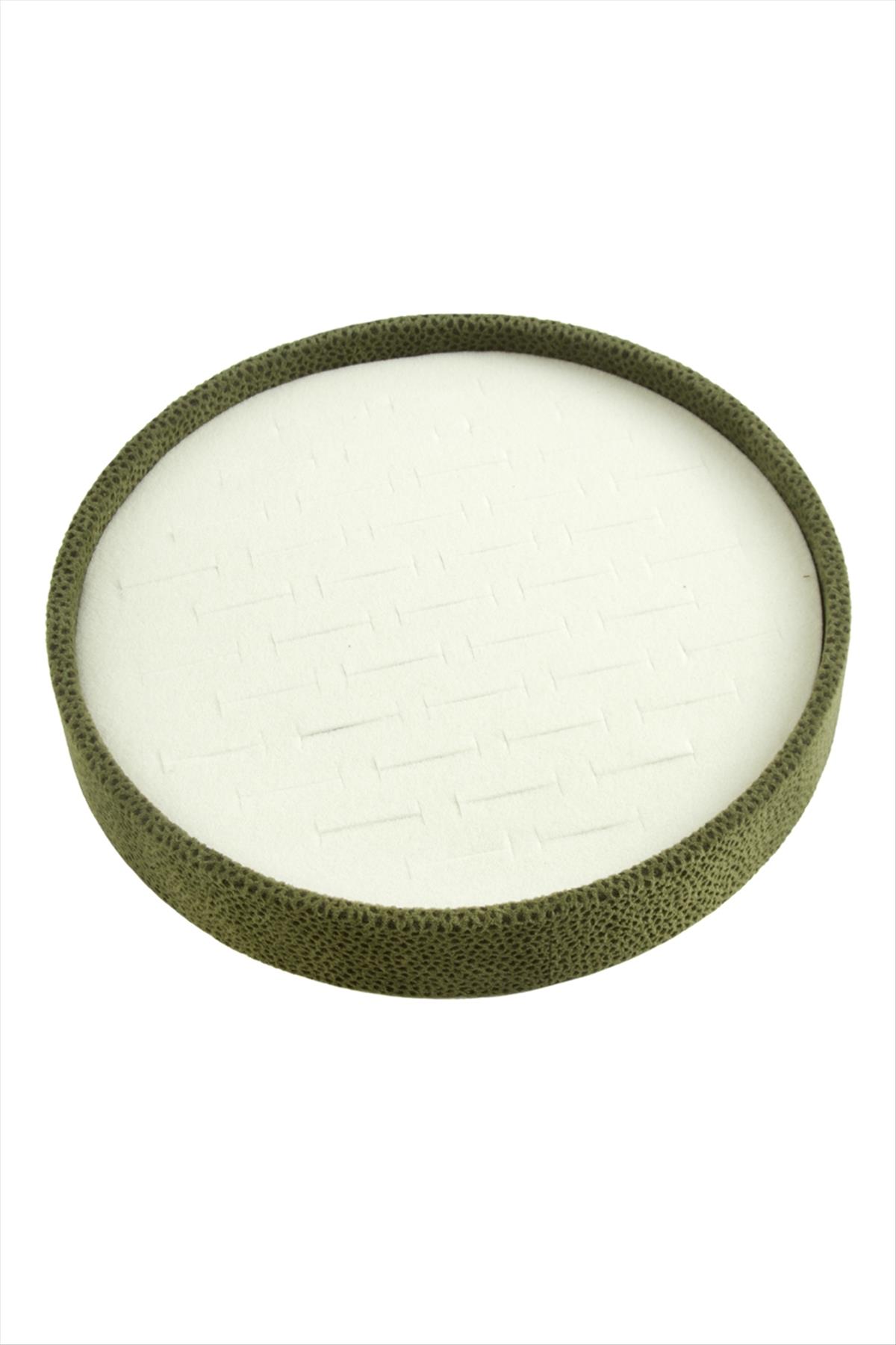 Yuvarlak Ahşap Anfora Kumaş Yüzüklük 20 cm