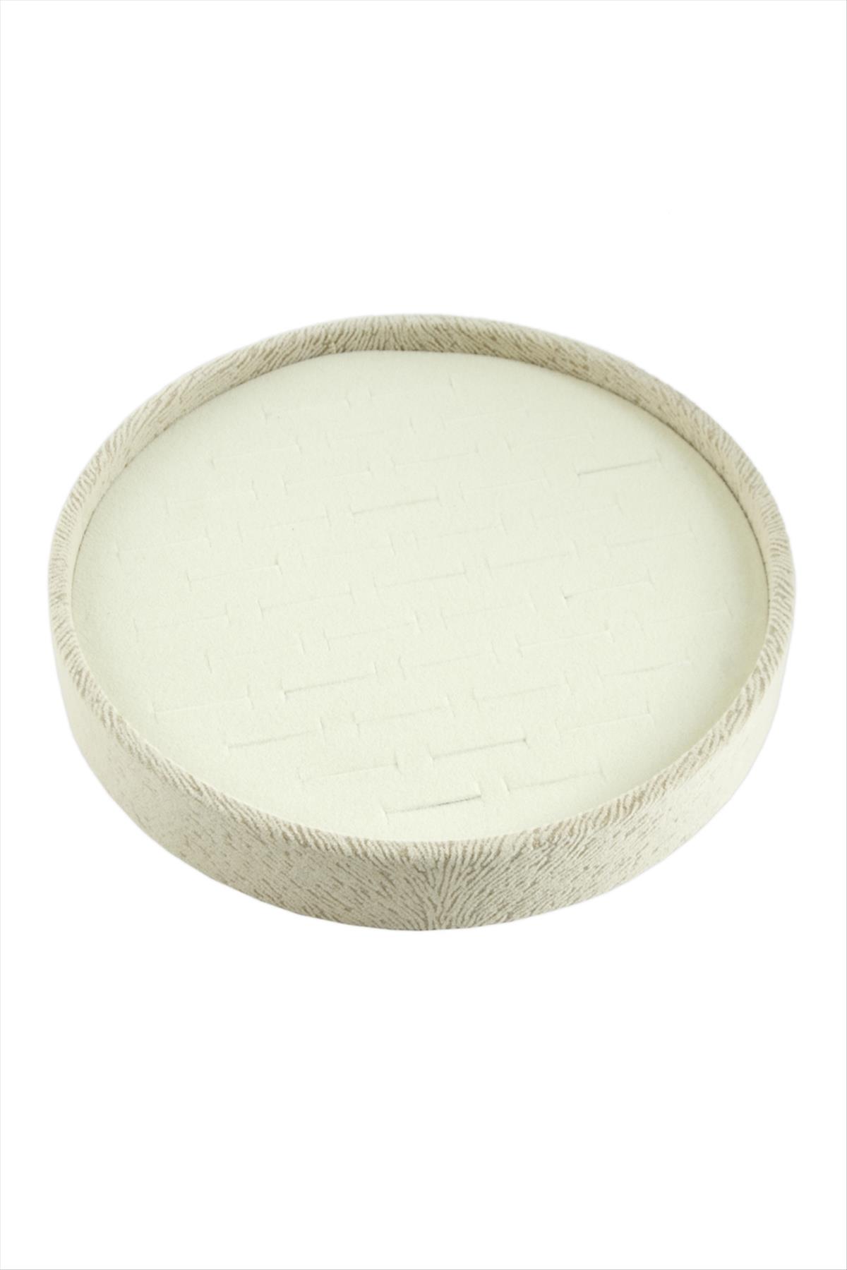 Yuvarlak Ahşap Anfora Kumaş Yüzüklük 20 cm