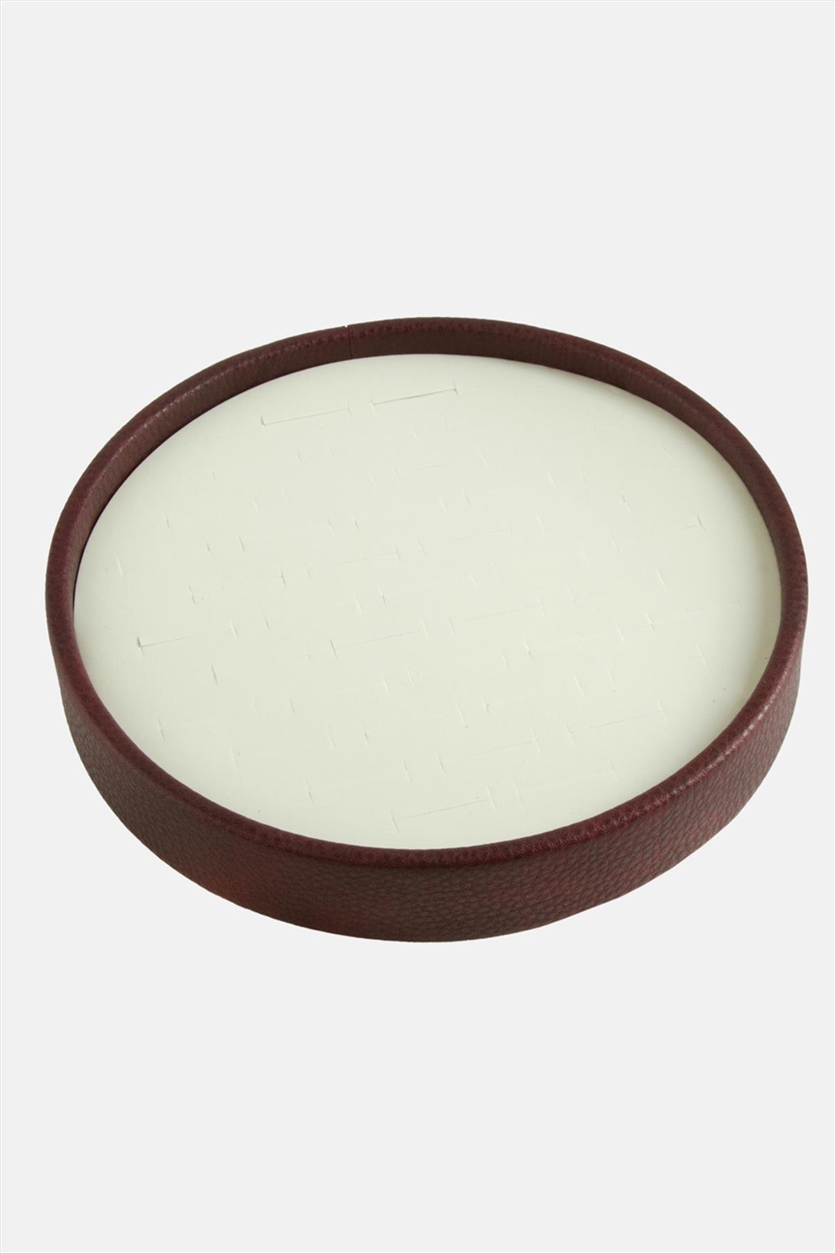 Yuvarlak Ahşap Deri Yüzüklük 20 cm