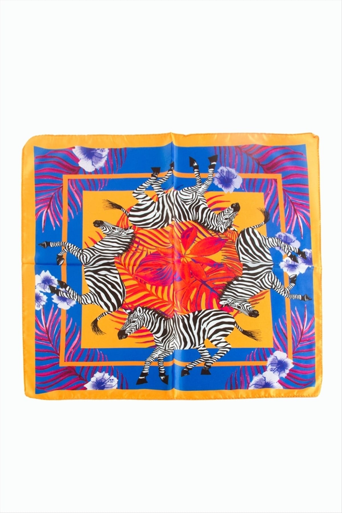 Zebra Desenli Zr Şifon Fular 50*50 cm