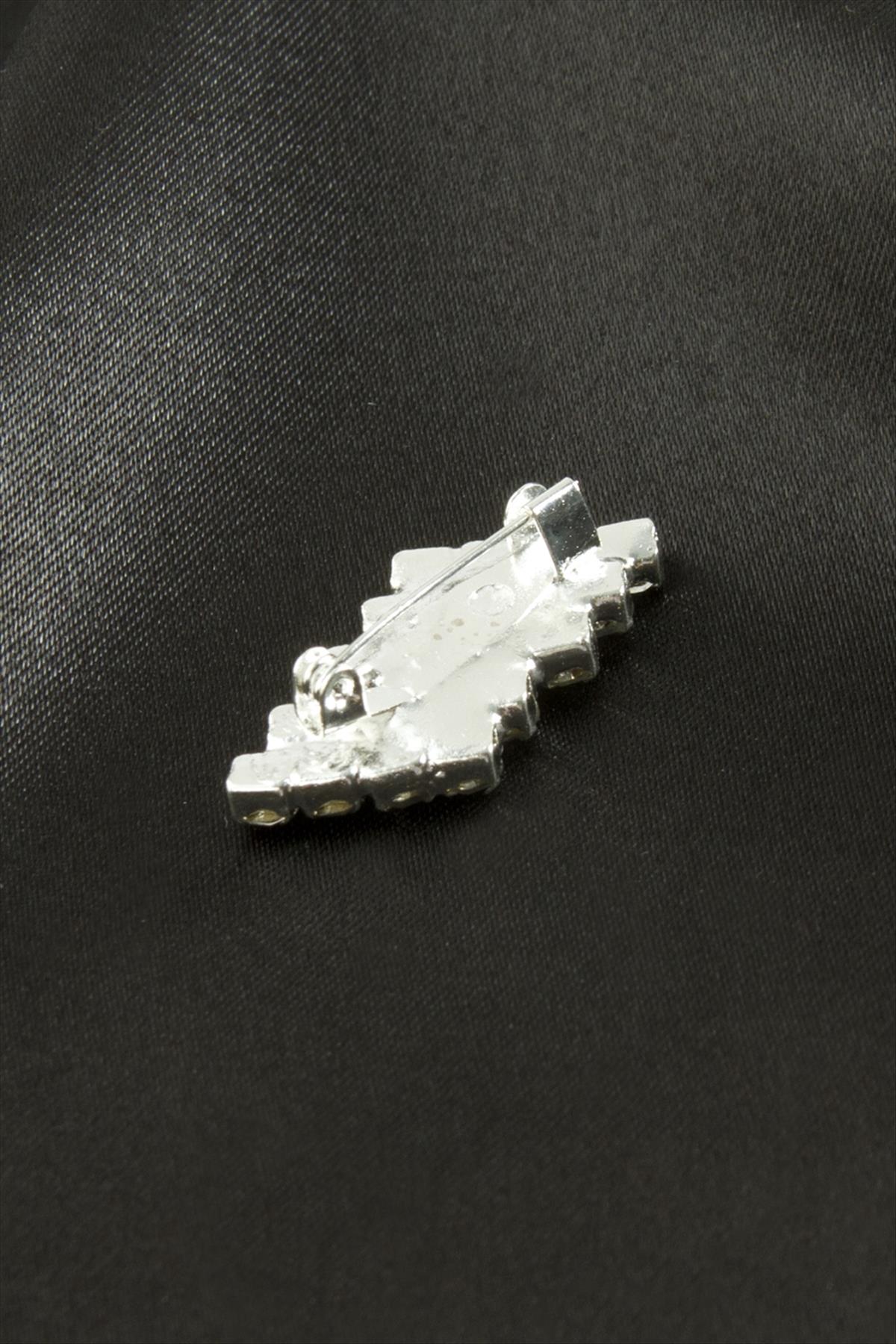 Zikzak Taşlı Broş