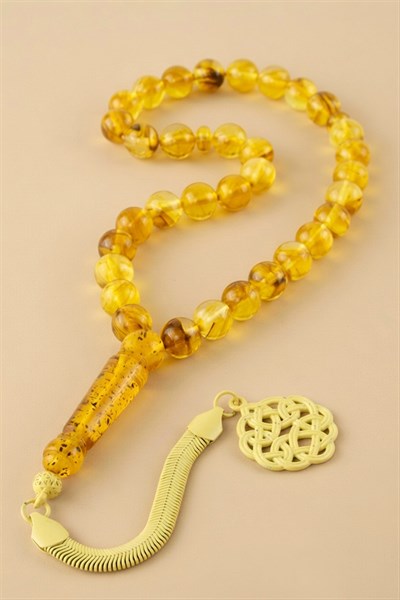 10 mm Orjinal Sıkma Kehribar Tesbih