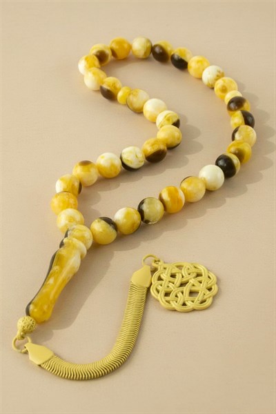 10 mm Orjinal Sıkma Kehribar Tesbih