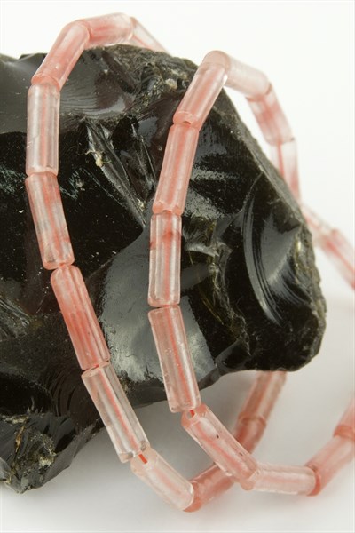 1,4 cm Boru Çilek Kuvars Taşı