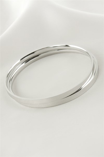 2 Adet Ajda Lüks Çelik Bilezik 60*4 mm