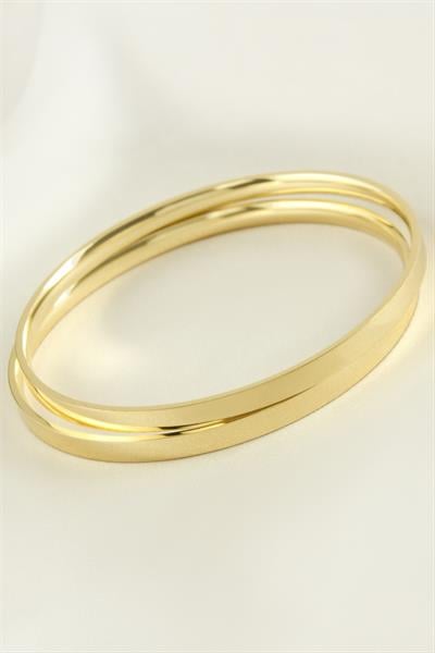 2 Adet Ajda Lüks Çelik Bilezik 65*4 mm