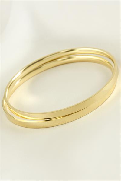 2 Adet Ajda Lüks Çelik Bilezik 65*4 mm