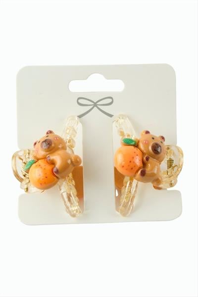 2 Adet Ayıcık Mandal Toka 4 cm