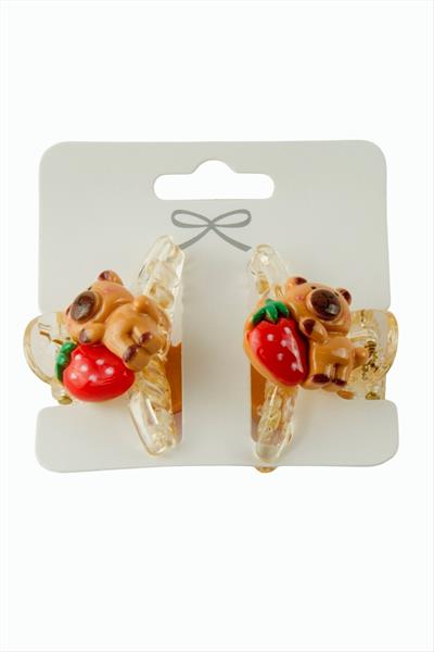 2 Adet Ayıcık Mandal Toka 4 cm