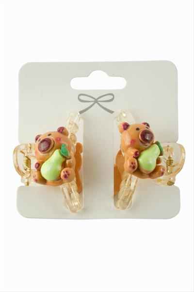 2 Adet Ayıcık Mandal Toka 4 cm