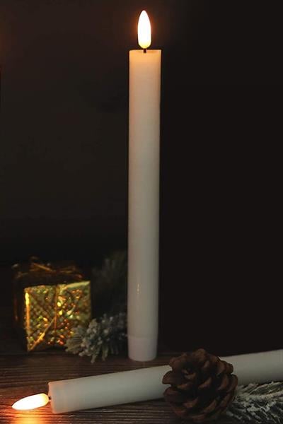 2 Adet Işıklı Şamdan Mum 25 cm