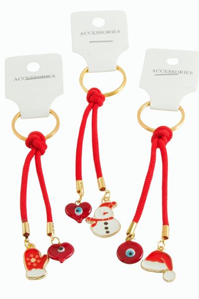 2026 Yılbaşı Camlı İpli Anahtarlık