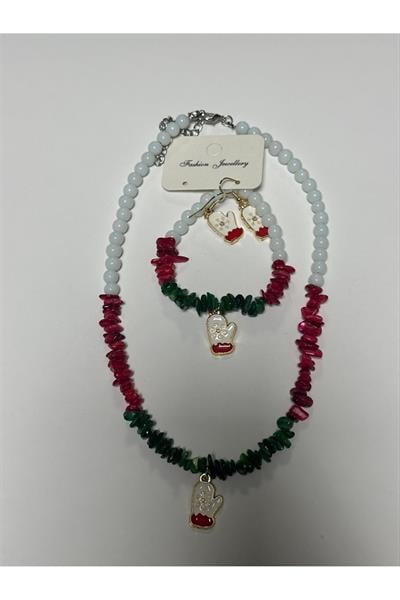 2026 Yılbaşı Doğaltaş Set Kolye