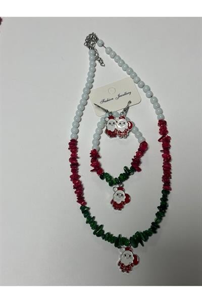 2026 Yılbaşı Doğaltaş Set Kolye