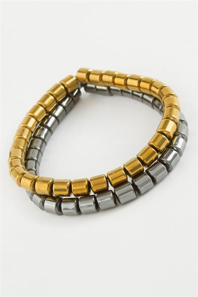 2li Hematit Doğaltaş Bileklik