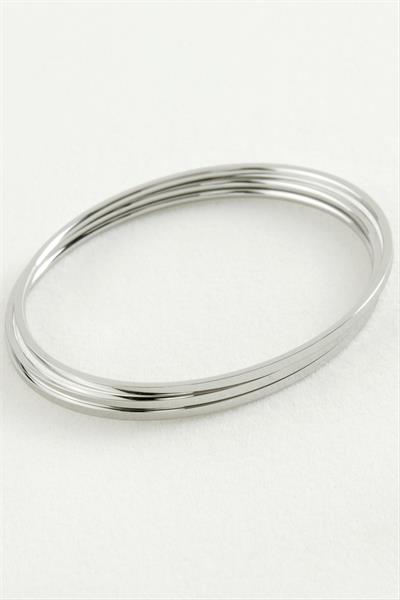 3 Adet Ajda Lüks Çelik Bilezik 65*2 mm